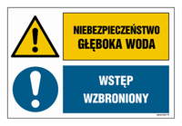 GN005 Niebezpieczeństwo Głęboka woda Wstęp wzbroniony