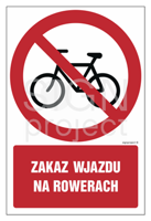 GC064 Zakaz wjazdu na rowerach - opakowanie 10 sztuk