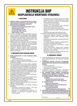 IAC09 Instrukcja BHP eksploatacji wiertarki stołowej