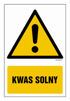 GF053 Kwas solny - arkusz 9 naklejek