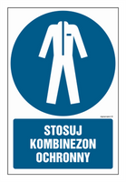 GL021 Stosuj kombinezon ochronny - arkusz 9 naklejek