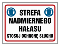 NB028 Strefa nadmiernego hałasu. Stosuj ochronę słuchu
