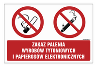 NC094 Zakaz palenia wyrobów tytoniowych i papierosów elektronicznych