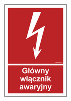 BC035 Główny włącznik awaryjny - arkusz 9 naklejek