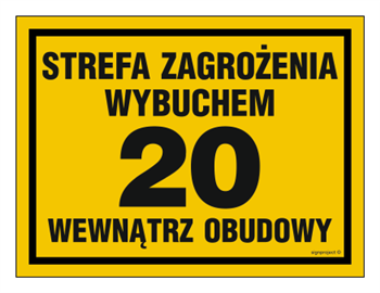 NB040 Strefa zagrożenia wybuchem 20 wewnątrz obudowy