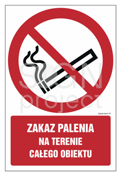 GC086 Zakaz palenia na terenie całego obiektu