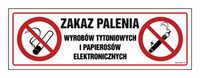 NC089 Zakaz palenia wyrobów tytoniowych i papierosów elektronicznych