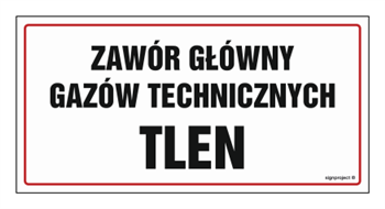 NC105 Zawór główny gazów technicznych Tlen