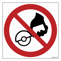 GA034 Zakaz używania szlifierki ręcznej - arkusz 12 naklejek