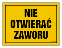OA177 Nie otwierać zaworu