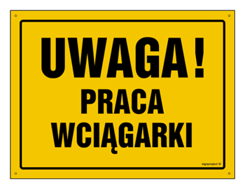 OA132 Uwaga! Praca wciągarki