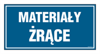 PA529 Materiały żrące - arkusz 6 naklejek