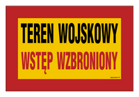 JE003 Teren wojskowy wstęp wzbroniony
