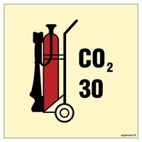 FA086 30kg Wheeled CO 2 fire extinguisher