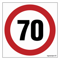 SA004 Ograniczenie prędkości 70