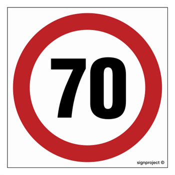SA004 Ograniczenie prędkości 70