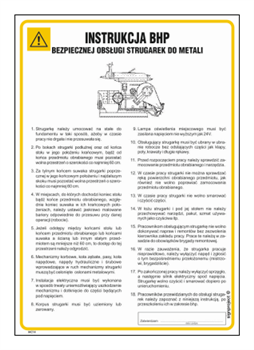 IAC14 Instrukcja BHP bezpiecznej obsługi strugarek do metali