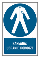 GL039 Nakładaj ubranie robocze - opakowanie 10 sztuk
