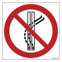 GA037 Zakaz opuszczania wyznaczonej trasy - arkusz 12 naklejek