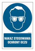 GL042 Nakaz stosowania ochrony oczu - opakowanie 10 sztuk