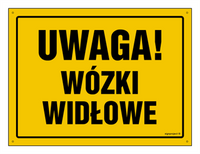 OA156 Uwaga! Wózki widłowe