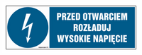 HF006 Przed otwarciem rozładuj wysokie napięcie