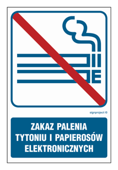 RB036 Zakaz palenia tytoniu i papierosów elektronicznych