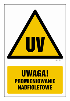 GF051 Uwaga promieniowanie nadfioletowe