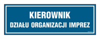 PA108 Kierownik działu organizacji imprez