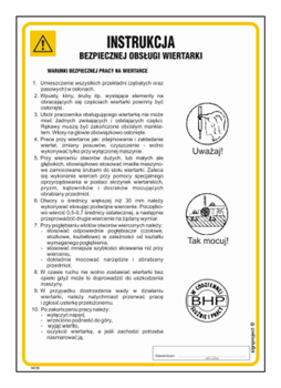 IAC03 Instrukcja bezpiecznej obsługi wiertarki