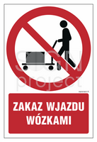 GC065 Zakaz wchodzenia z wózkami - opakowanie 10 sztuk