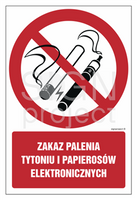 GC077 Zakaz palenia tytoniu i papierosów elektronicznych - arkusz 9 naklejek