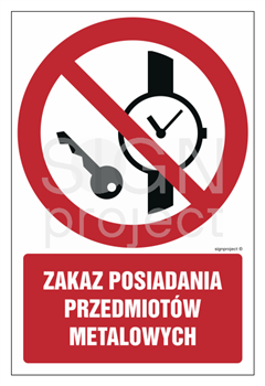 GC025 Zakaz posiadania przedmiotów metalowych