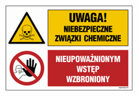 GN004 Uwaga! Niebezpieczne związki chemiczne Nieupoważnionym wstęp wzbroniony