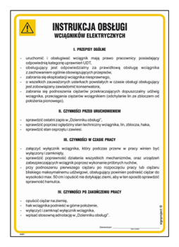 IAE01 Instrukcja obsługi wciągników elektrycznych