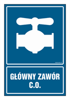JD007 Główny zawór c.o - arkusz 9 naklejek