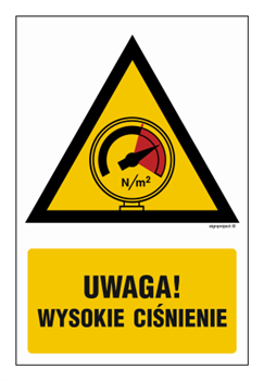 JA014 Ostrzeżenie przed wysokim ciśnieniem