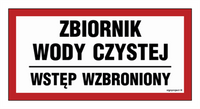 ND056 Zbiornik wody czystej / Wstęp wzbroniony