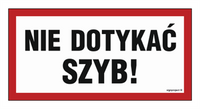 NC071 Nie dotykać szyb