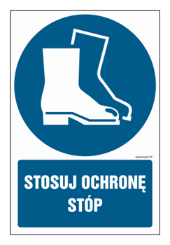 GL007 Stosuj ochronę stóp - opakowanie 10 sztuk