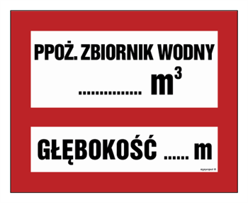BC117 Ppoż.zbiornik wody ... m3 głębokość zbiornika ... m