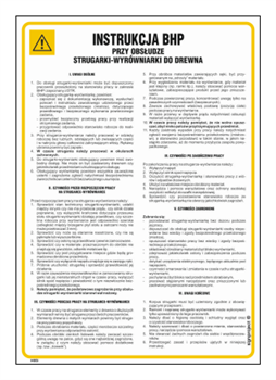 IAB05 Instrukcja BHP przy obsłudze strugarki-wyrówniarki do drewna