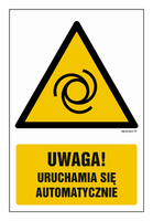 GF034 Uwaga! Uruchamia się automatycznie