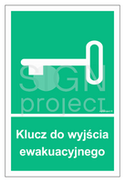 AC026 Klucz do wyjścia ewakuacyjnego