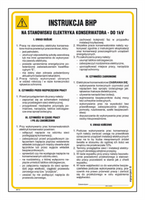 IAF13 Instrukcja BHP na stanowisku elektryka konserwatora do 1kV