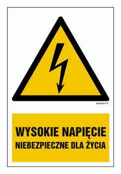 HA004 Wysokie napięcie niebezpieczne dla życia