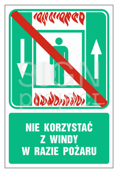 AC028 Nie korzystać z windy w razie pożaru