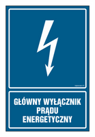 HG015 Główny wyłącznik energetyczny prądu - arkusz 9 naklejek