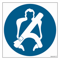 GK004 Nakaz stosowania pasów bezwładnościowych - arkusz 9 naklejek