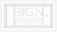 EC001 Ramka biała podwieszana poziomo